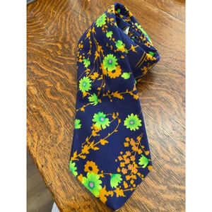 Men's Casa dei Vetri Tie, Floral, Navy, Green